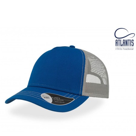 Καπέλο πεντάφυλλο (Atl Rapper Canvas) μπλε-γκρι